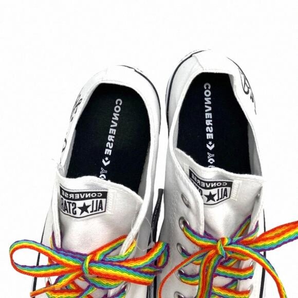 Converse Ctas OX Low Wedding White Canvas Women's Multi 171213C- Custom Sneakers - Picture 5 of 11